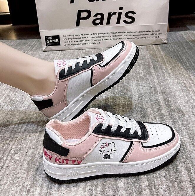 Cute girl Hello Kitty shoes Pink sneakers Sanrio women's new fashion New