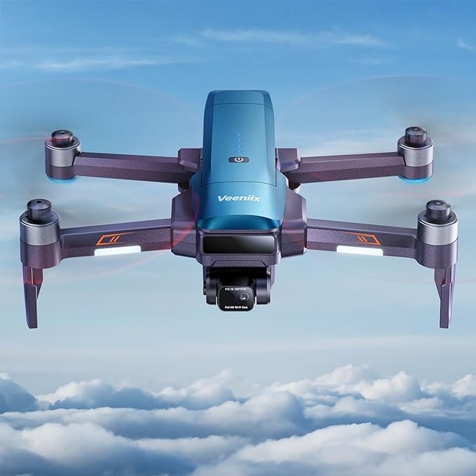V11 Drones with Camera for Adults 4K, 70Min Long Flight Time, Gimbal & EIS 4K/30FPS Professional Drone, 3KM Long Range, GPS Auto Return, Easy App-Controlled, Integrated FAA Remote ID