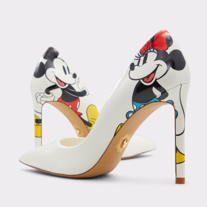 DISNEY X ALDO STILETTO PUMP~MINNIE MICKEY~WHITE~5~6~6.5~7~7.5~8~8.5~9~10~NIB