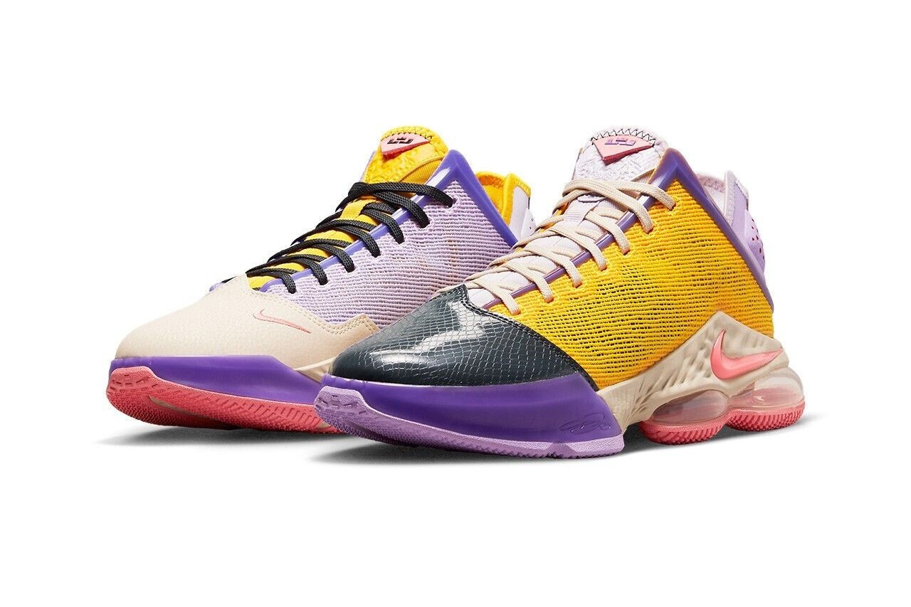 Nike Lebron 19 Low Mismatch Men's Shoes DO9829-500 Sneaker Basketball New