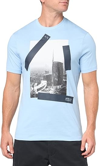 Armani Exchange Men's Regular Fit Cotton City Graphic Tee