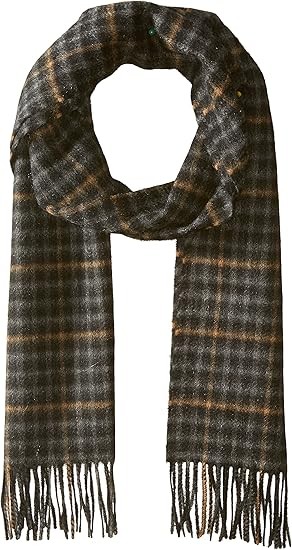 Hickey Freeman Patterned 100% Italian Cashmere Scarf for Men – Ultra-Soft Men’s Winter Scarves, 66-Inches x 12-Inches