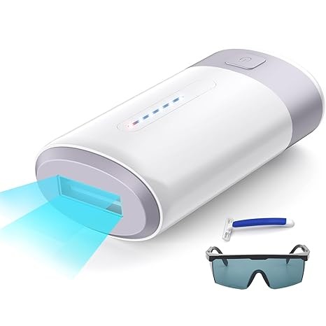 Laser Hair Removal for Women Men Permanent IPL Hair Removal Device for Home Use Hair Removal Machine with 5 Levels Mini Painless Use for Body & Face (Not Rechargeable)