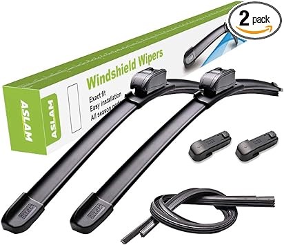 ASLAM Windshield Wipers for Audi A8Q7S8SQ7 All-Season Blade Type-M 28+20,Multifunctional Adapters and Refills Replaceable,Double Service Life(set of 2)