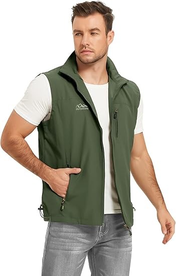 Flygo Mens Summer Casual Lightweight Outdoor Work Fishing Photo Travel Utility Vest with Pockets