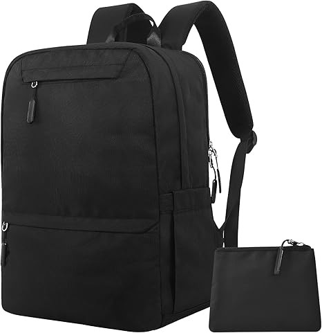 Backpack for College Students, Black Backpack for Men, School Backpack for Teens, Water Resistant Bookbag Travel Laptop Backpack 15.6 inch,Mens Work Backpack Personal Item Backpack (Black)