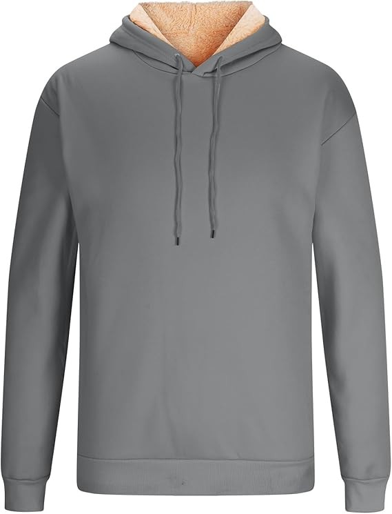 Hoodies for Men Heavyweight Fleece Lined Hoodie Thick Winter Pullover Warm Hooded Sweatshirt Thermal Windproof Jacket
