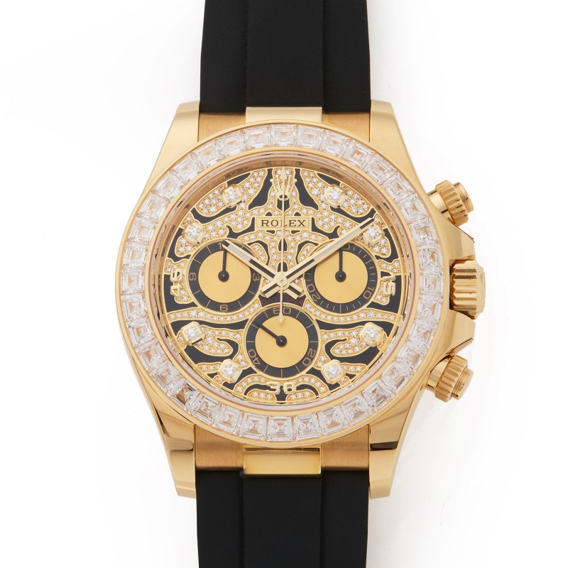ROLEX DAYTONA EYE OF THE TIGER YELLOW GOLD WATCH 116588TBR W010795
