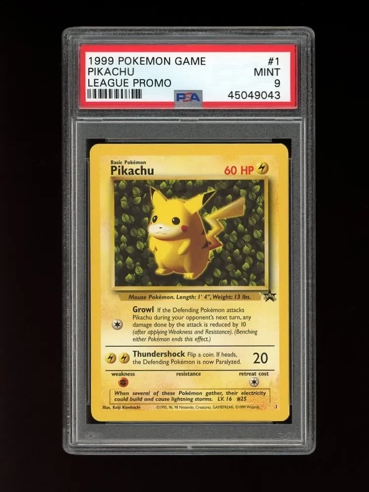 Pokemon PSA 9 MINT 1999 Pikachu Ivy First Black Star League Promo Card