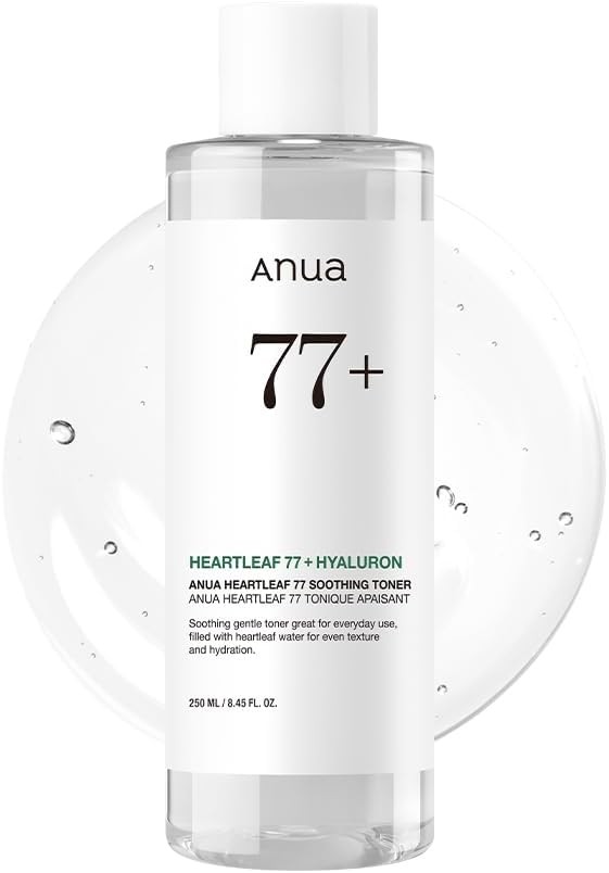 Anua Heartleaf 77 Soothing Toner I pH 5.5 Trouble Care, Calming Skin, Refreshing, Hydrating, Purifying, Cruelty Free, Vegan,(250ml / 8.45 fl.oz.)